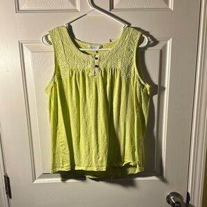 Chico's Lime Green Sleeveless Top